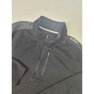 Hi-Tec Thermo Quarter Zip Pullover Mens XL Black Grey Hiking Performance Jacket